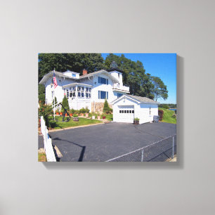 Krankenhaus Point Lighthouse, MA Wrapped Canvas Leinwanddruck