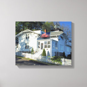 Krankenhaus Point Lighthouse, MA Wrapped Canvas Leinwanddruck