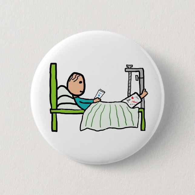 Krankenhausbett Button (Vorderseite)