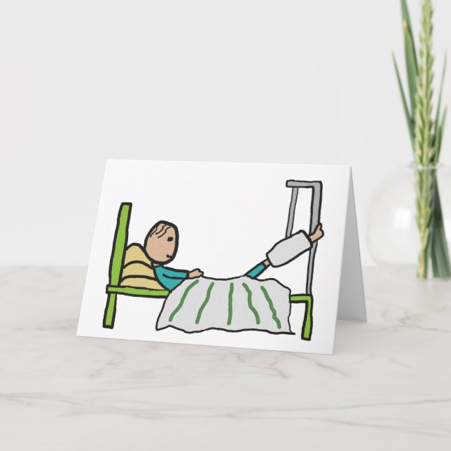 Krankenhausbett Karte (Vorderseite)