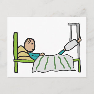 Krankenhausbett Postkarte