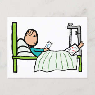 Krankenhausbett Postkarte