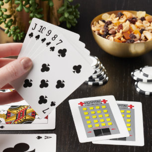 Krankenhausgebäude Notfalleingang Spielkarten