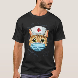 Krankenhauskatze Notaufnahme Krankenschwester RN L T-Shirt