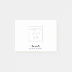 Krankenhauslogo & Name der Abteilung Arztpost Post-it Klebezettel