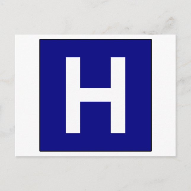 Krankenhausmarktsymbol Mediziner Postkarte (Vorderseite)