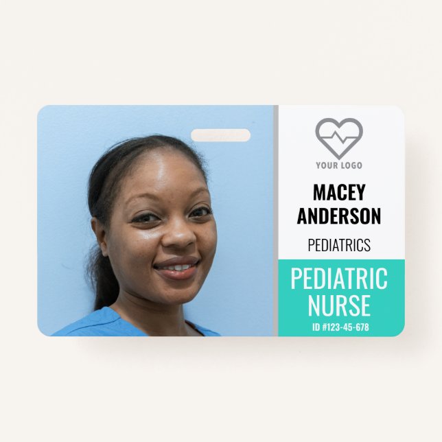 Krankenhausmitarbeiter Großes Foto Abzeichen mit B Ausweis (Vorderseite)