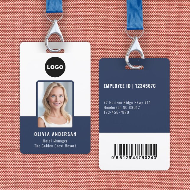Krankenhauspersonal-Foto-ID-Bar-Code Ausweis (Navy Employee Photo ID Bar Code Company Security Badge)
