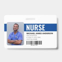Krankenhauspersonal Nurse Blue ID Abzeichen