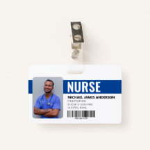 Krankenhauspersonal Nurse Blue ID Abzeichen