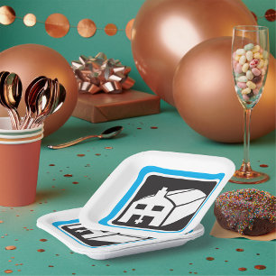 Krankenhausstall - Symbol für Minimalistische Gesu Pappteller