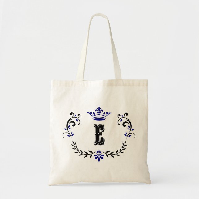 Krankenkrone Monogramm 'E' Tragetasche (Vorne)
