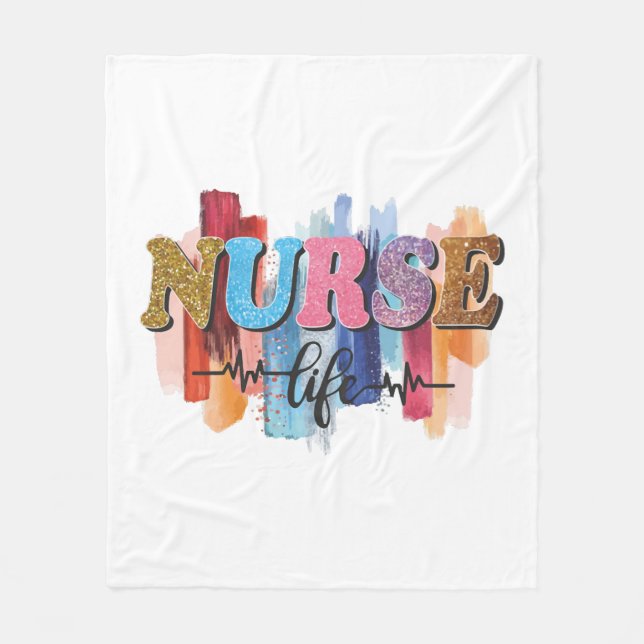 Krankenleben Fleecedecke (Vorderseite)