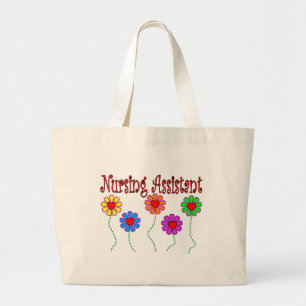 Krankenpflege-Assistenten-Geschenke--Blumenmuster Jumbo Stoffbeutel