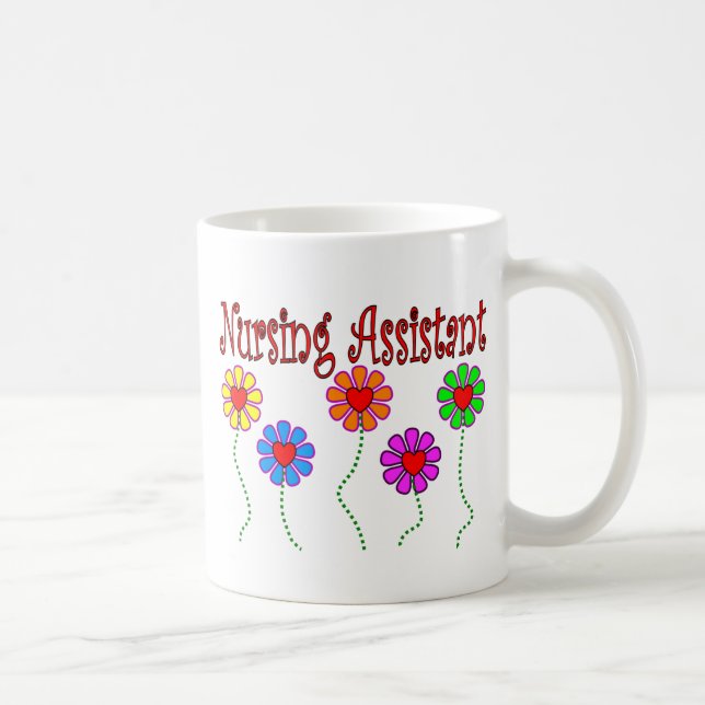 Krankenpflege-Assistenten-Geschenke--Blumenmuster Kaffeetasse (Rechts)