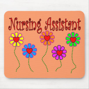 Krankenpflege-Assistenten-Geschenke--Blumenmuster Mousepad
