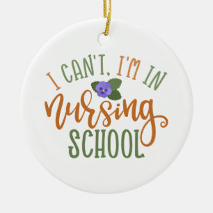 Krankenpflege, die ich nicht in der Krankenpfleger Keramik Ornament