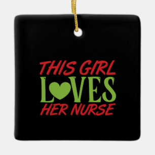 Krankenpflege dieses Mädchen Liebe ihre Krankensch Keramikornament