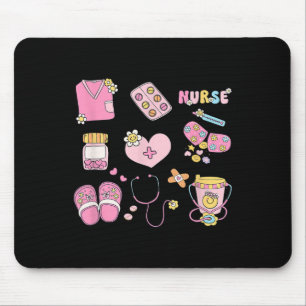Krankenpflege Doodles Co. Krankenschwester Doodles Mousepad