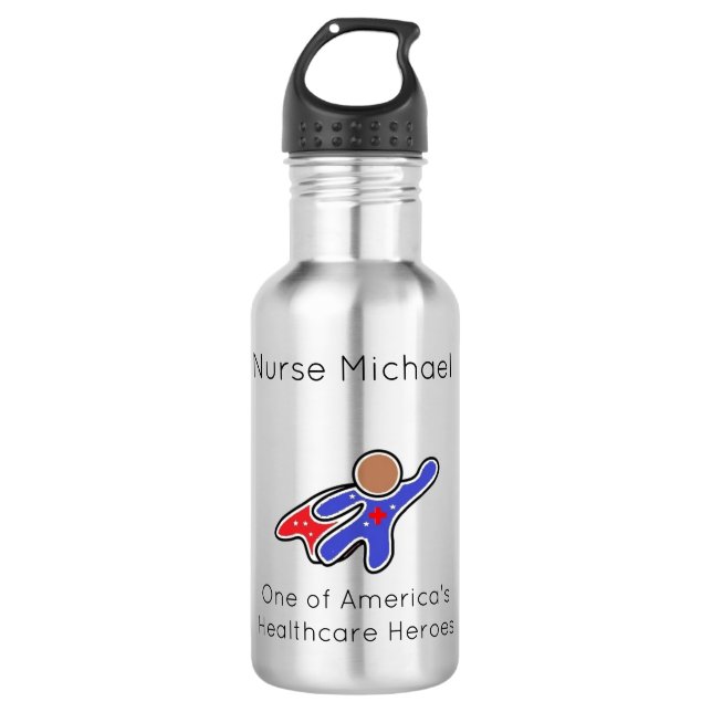Krankenpflege Hero Wasser Flasche Edelstahlflasche (Vorderseite)