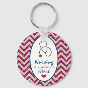 Krankenpflege ist ein Werk von Heart Sprichwort w/ Schlüsselanhänger