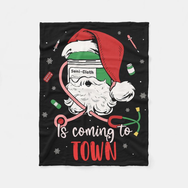 Krankenpflege Istant Xmas Sani- Tuch kommt Fleecedecke (Vorderseite)