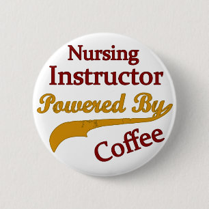 Krankenpflege-Lehrer angetrieben durch Kaffee Button