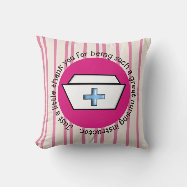 Krankenpflege-Lehrer "danken Ihnen" Pillow Kissen (Vorderseite)