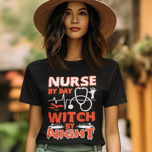 Krankenpflege nach Tag Hexe nach Halloween-Party T-Shirt