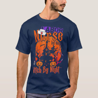 Krankenpflege nach Tag Hexe nach Night Halloween N T-Shirt