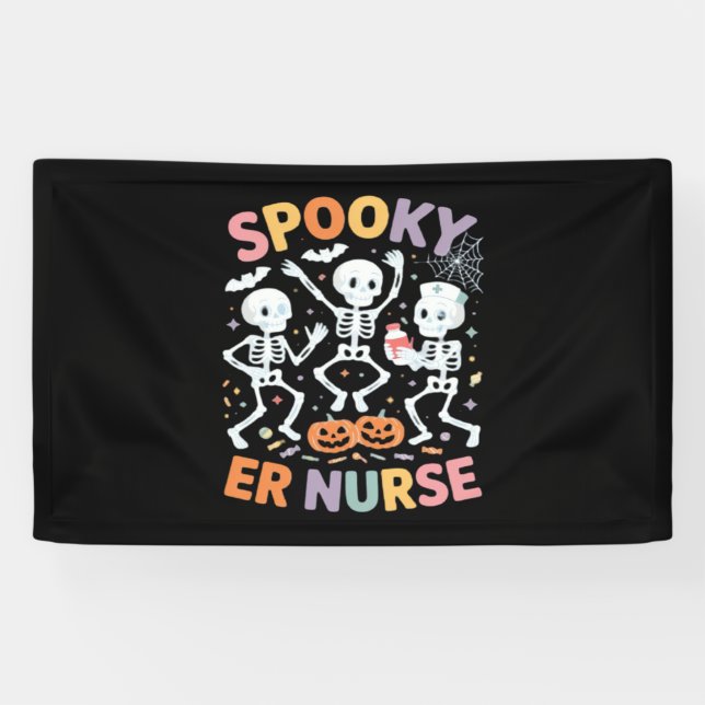 Krankenpflege Niedlichen Halloween Spooky Essentia Banner (Horizontal)