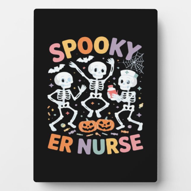 Krankenpflege Niedlichen Halloween Spooky Essentia Fotoplatte (Vorderseite)