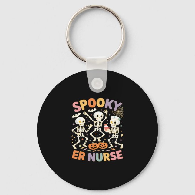 Krankenpflege Niedlichen Halloween Spooky Essentia Schlüsselanhänger (Vorderseite)