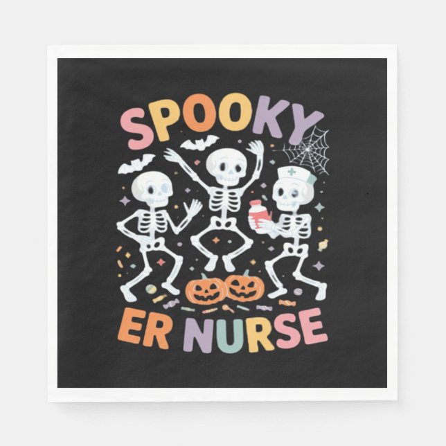 Krankenpflege Niedlichen Halloween Spooky Essentia Serviette (Vorderseite)