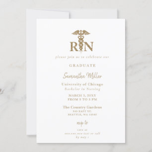 Krankenpflege RN Foto Abschluss Einladung