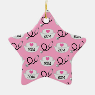 Krankenpflege-Schulabsolvent-Geschenk-Idee 2014 Keramikornament