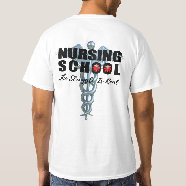 Krankenpflege-Schule der Kampf ist wirklich T-Shirt (Rückseite)