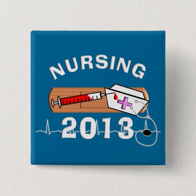Krankenpflege-Studenten-Klasse von 2013 Button (Vorderseite)