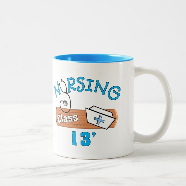 Krankenpflege-Studenten-Klasse von 2013 Geschenken Zweifarbige Tasse (Rechts)