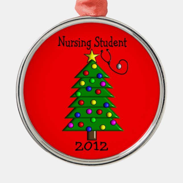 Krankenpflege-Studenten-Weihnachtsverzierung 2012 Ornament Aus Metall (Vorne)