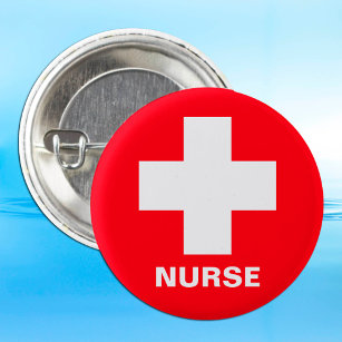 Krankenpflege und Erste Hilfe, Kreuz, Krankenwagen Button