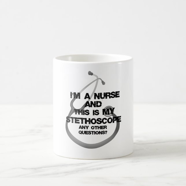 Krankenpflege und Stethoskop Kaffeetasse (Mittel)