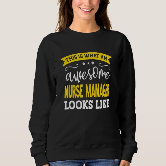 Krankenpflegemanager-Stellentitel Mitarbeiter Lust Sweatshirt (Vorderseite)