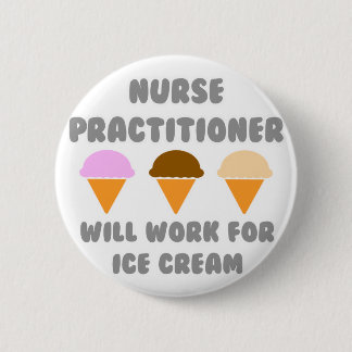 Krankenpfleger ... arbeitet für Eiscreme Button