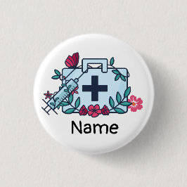 Krankenpfleger Ärztin Button