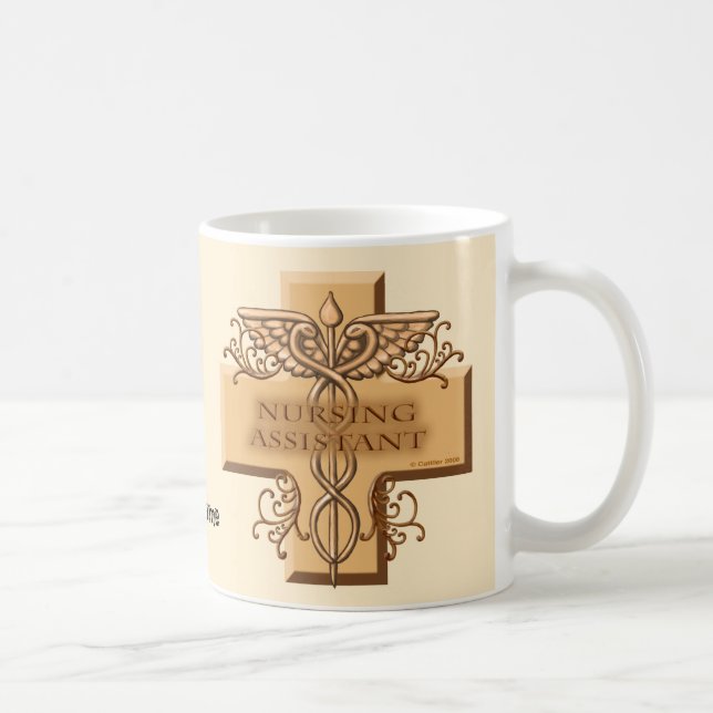 Krankenpfleger Caduceus Kaffeetasse (Rechts)