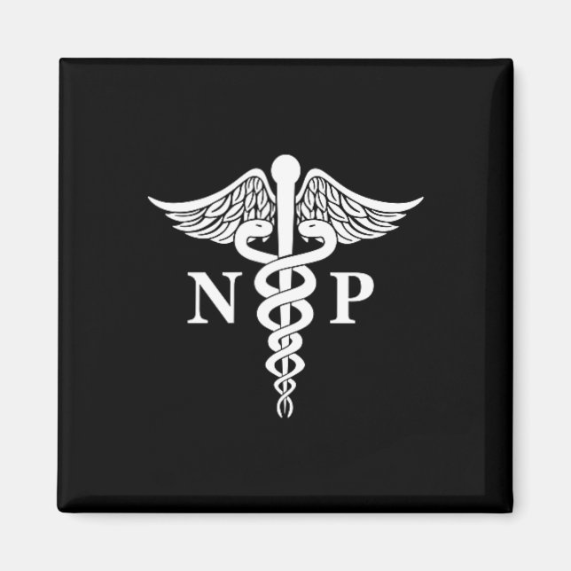 Krankenpfleger Caduceus Medical Symbol Pocket Magnet (Vorne)