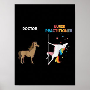 Krankenpfleger Einhorntanzpol Poster