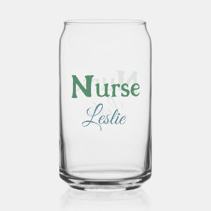 Krankenpfleger geben den Namen Text grün blau sipl Dosenglas