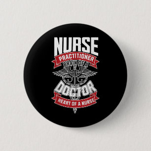 Krankenpfleger - Gehirn eines Arztes, Herz Button